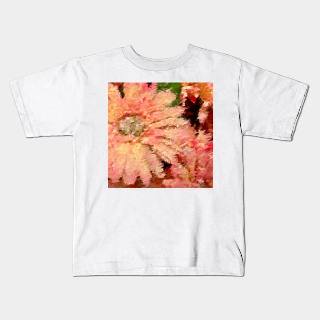 Gerbera Daisy Abstract Kids T-Shirt by DANAROPER